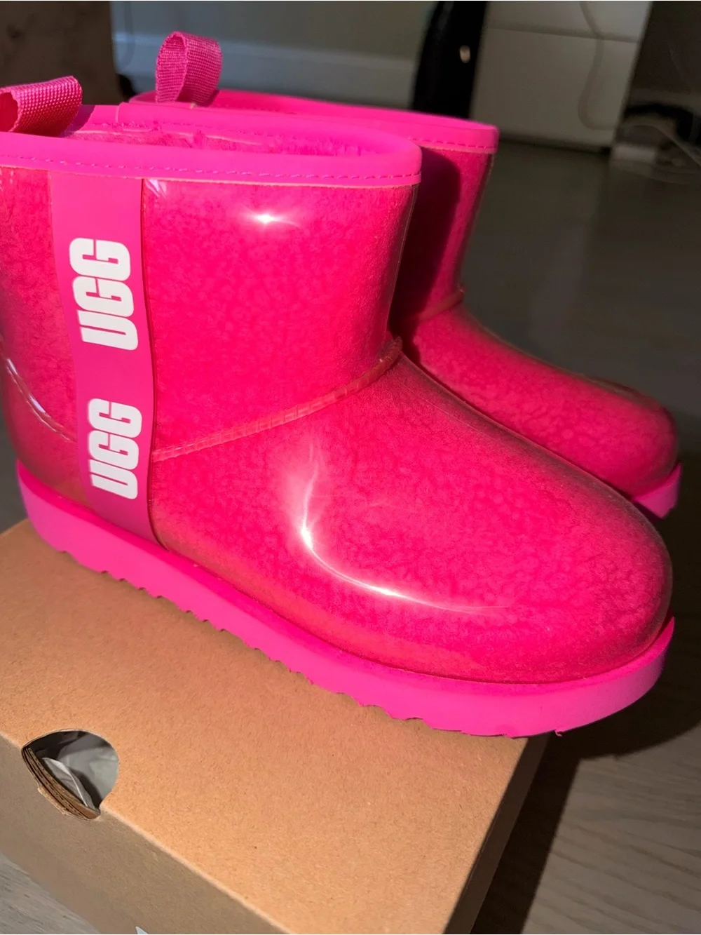 UGG Kids Pink Waterproof Rain & Snow Boots